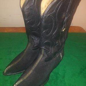 Los Altos stingray skin cowboy boots